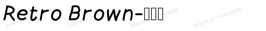 Retro Brown字体转换
